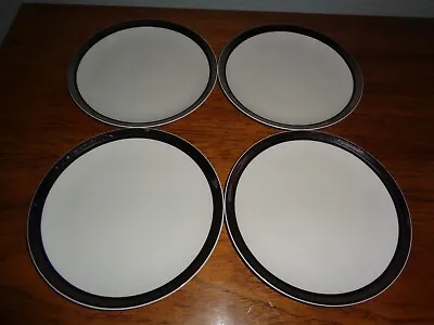 4 MIKASA China Solitude Platinum & Black Bone China Bread Plates • $24.99