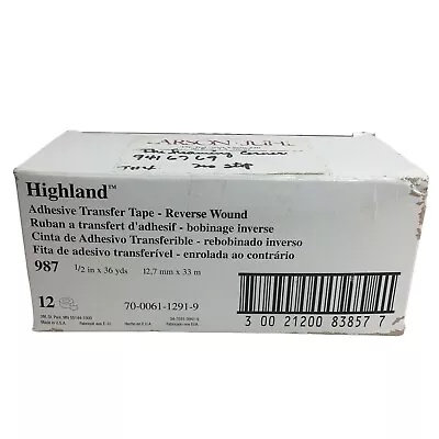 Highland Framing Adhesive Transfer Tape Reverse Wound Lot Of 12 Rolls 1/2 X36Yds • $59.99