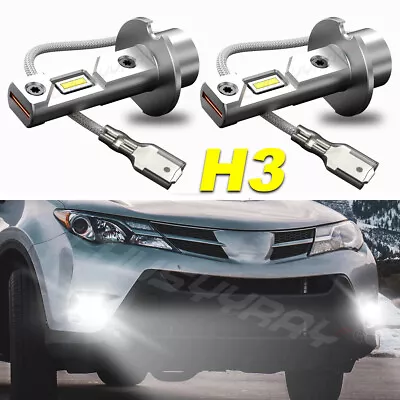 Upgrade H3 LED Headlight Fog Light Bulbs Kit 50W 4000LM 6000K White Super Bright • $19.99