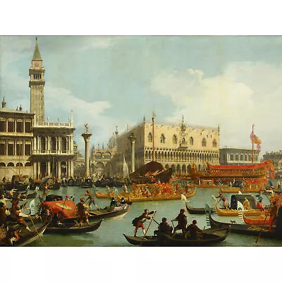 Canaletto Bucentaur's Return Venice Italy Painting XL Canvas Art Print • £19.99