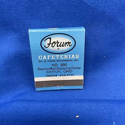 Vintage Unstruck Retro Matchbook Forum Cafeterias Dayton OH Ohio Matches • $3.99