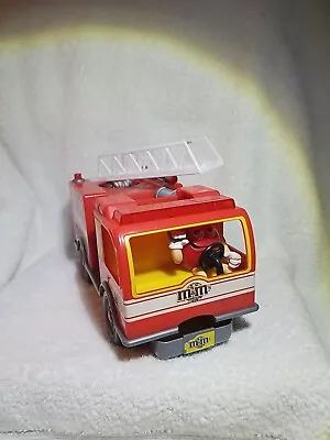 2011 M&Ms Fire Truck Candy Dispenser Lights & Siren Real Action Sounds Missing • $5