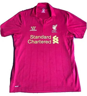 Liverpool Warrior Home Shirt 2012 13 Standard Chartered Size M Red Jersey Top • £12