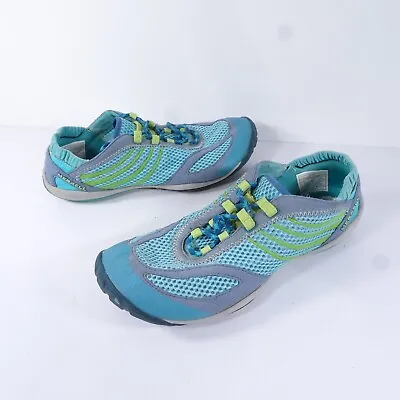 MERRELL Shoes Womens 7 Barefoot Teal Running Pace Glove Carribean Sea J89536 Guc • $29.99