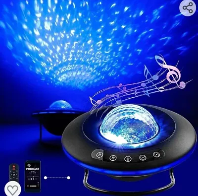 Projector Galaxy Starry Sky Night Light Ocean Star Party Speaker LED Lamp Remote • $16.99