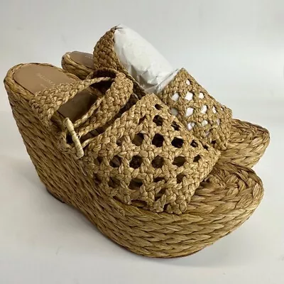 $128.99 • Buy Paloma Barcelo Womens Paige Espadrille Platform Sandals Beige Raffia 8.5 New