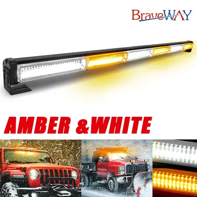 Rooftop Strobe LED Emergency Light Bar Double Side Warning Amber White 12-54inch • $55.99