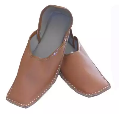 Shoes Indian Handmade Leather Men Jutties Mojaries Jutti Flat Khussa US 11.5 • $49.49