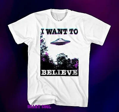 New The X-Files UFO I Want To Believe 1993 Mens Vintage Throwback T-Shirt • $21.95