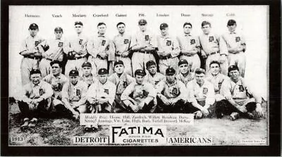 1913 FATIMA T200 Baseball DETROIT AMERICANS Team Reprint Card * Ty Cobb • $3.99