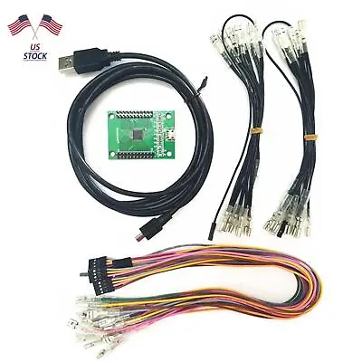 Arcade Encoder To USB Controller Wiring 2 Players DIY Kit For Mame PC PS3 • $22.99