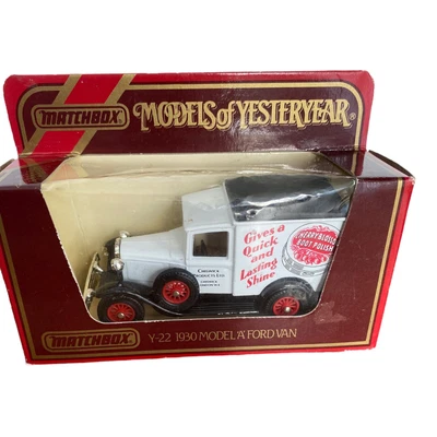 £6.99 • Buy  1930 'A' Ford Van Cherry Blossom Boot Polish Y22 Matchbox Model Yesteryear Box