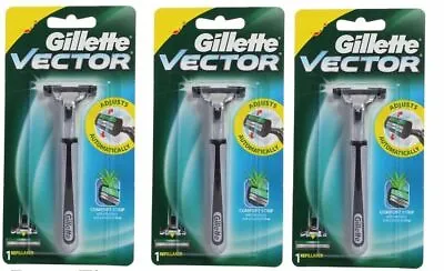 GILLETTE Vector Twin Refill Does Not BLADES Cartridge Fit Atra Contour Plus Slim • $27.36