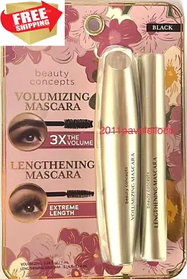 Beauty Concepts 3x Voluminizing + Extreme Lengthening (Mascara Duo) Black • $16.89