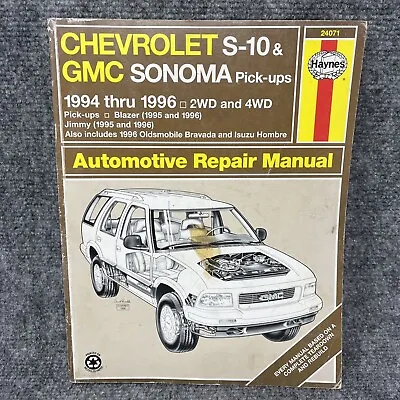 Chevy GMC S-10 Sonoma 1994-1996 Tune-up Service Repair Manual Wiring Diagrams • $23.95