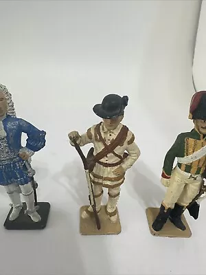Lot Of 3 Vintage War Metal Figure Soldiers Collection • $18.75