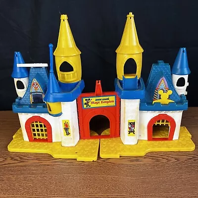 Disney 1977 Mickey Mouse Magic Kingdom Weebles Castle Playset Hasbro Collectible • $85