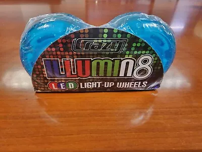 Crazy Skate Set Of 2 Illumin8 Led Light Up Wheels 62mm Blue • $15.99