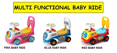 New Baby Ride With Music Multi Function Kids Toy Car Toddler Push Along Walker • £29.95