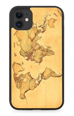 Vintage World Map Rubber Phone Case Treasure Maps Design Nautical Atlas DD95 • £13.90