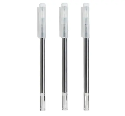 MUJI ERASABLE Fine Smooth Black Ballpoint Pen 0.5mm 3sets Made In Japan Import • $14.79