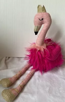 Mud Pie Baby Girl Plush Princess Crown Pink Flamingo Ballerina Doll Toy 20  • $7.99