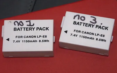 £7 • Buy 2  Battery Packs FOR Canon EOS 500d 550d 600d 650d 700d LP-E8