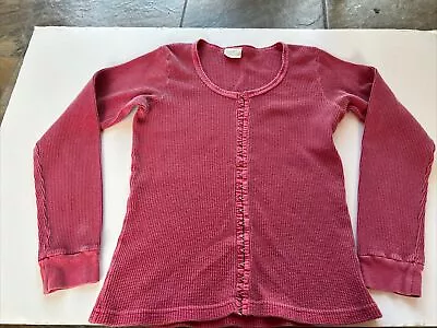 Moda International Women’s Red Thermal Sweater Top Size S Hook & Loop Top • $9