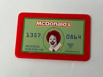 Ronald McDonald's Play RED CREDIT CARD For The Talking Cash Register Toy! • $12.40