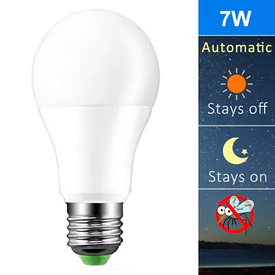 E27 7W Led Auto Sensor Light Lamp Dusk To Dawn Bulb 110V 220V Indoor Outdoor • $4.99
