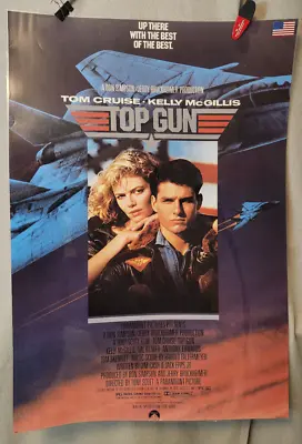 USED Top Gun Movie Poster Laminated 38  X 26  Tom Cruise Kelly McGillis • $24.80