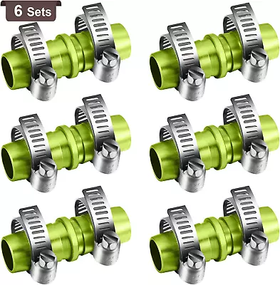 6 Pieces 5/8 Inch Garden Hose Repair Kits Aluminium Water Hose Mender Garden Hos • $14.70