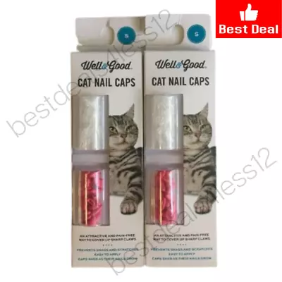 Well & Good Adhesive Cat Nail Caps 80pcs Small Pack Of 2 • $15.99