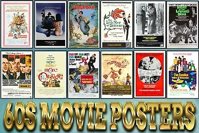 Classic 60's Movie Posters 60s Film Posters High Quality Part 2 • £15.99