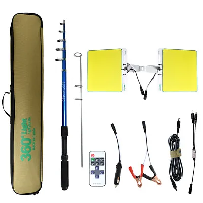4.5m Telescopic Fishing Rod Pole Portable Camping Lamp Car Repair Post Light • $64.80