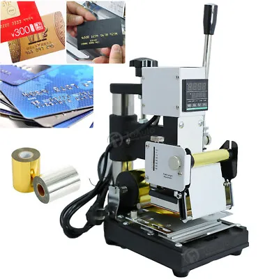 220V Hot Foil Stamping Machine PVC Card Tipper Leather Embossing  • £257.99