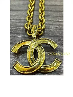 CHANEL Necklace AUTH Coco CC Pendant Choker Vintage Rare Gold 94P 29cm Logo F/S • $1437.75
