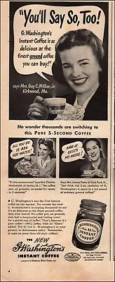 1940 Vintage Ad G.Washington Instant Coffee Retro Cup Saucer Photo   10/18/22 • $7.59