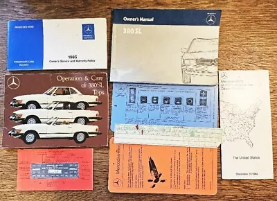 Original 1985 Mercedes-Benz 380 SL Owners Manual Handbook Set With Case • $98.97