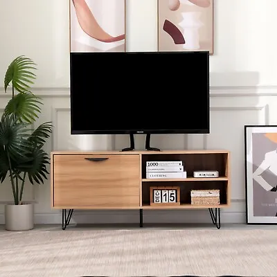 £49.99 • Buy Living Room Furniture Wooden Modern TV Cabinet TV Stand Metal Leg Media TV Unit 