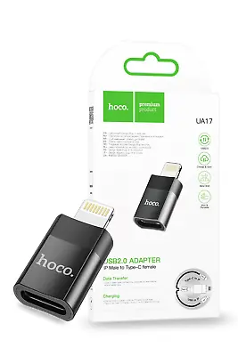 Hoco Lightning Male To USB-C Female OTG Adapter Converter Plug For IPhone UA17 • $11.95