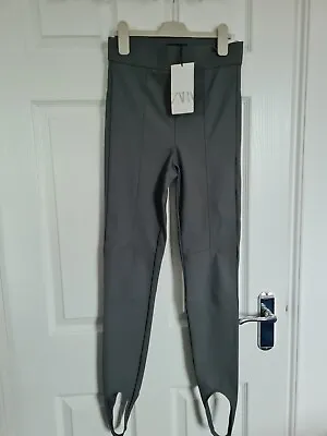 Ladies Women’s Zara  Leggings High Rise Size Small  BNWT Grey  • £6