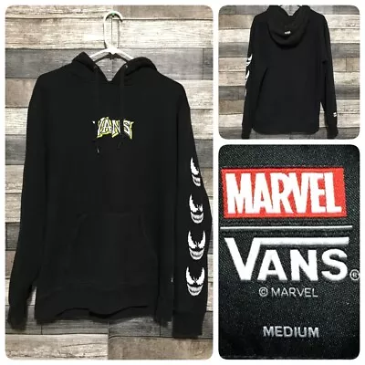 Vans X Marvel Venom Hoodie Men’s M Black Pullover Casual Sweatshirt • $29.99