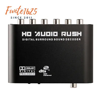 5.1 Audio Gear Digital To 5.1 CH Analog Surround Sound Rush AC3/DTS Decoder BSG • £20.09
