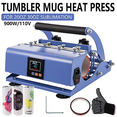 11/15/16/20/30oz Mug Heat Press Machine Skinny Tumbler Cup Transfer Sublimation • $90.90