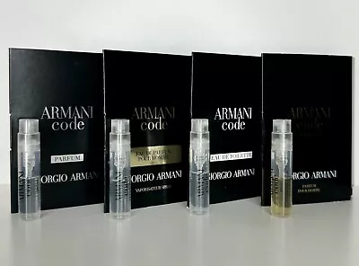 Giorgio Armani CODE Cologne Collection Sample Spray Vials 1.2ml / 0.04oz 4pc Set • $15.95