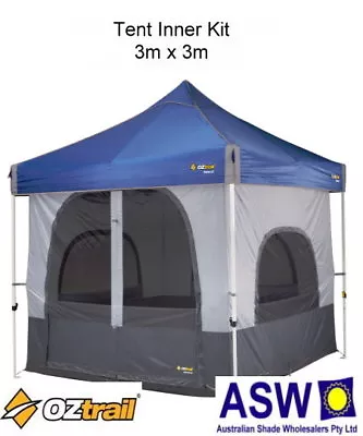 3m X 3m Oztrail Gazebo TENT INNER KIT Deluxe Suits Oztrail Deluxe Gazebo Range • $230