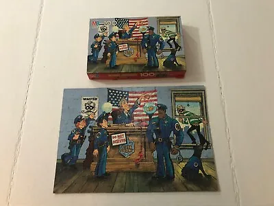 VINTAGE POLICE ACADEMY 100 PIECE JIGSAW PUZZLE 11”x16” COMPLETE MILTON BRADLEY  • $12.50