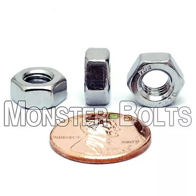 M6 - 1.0  Metric Hex Nuts A2 / 18-8 Stainless Steel DIN 934 Coarse Thread • $5.08