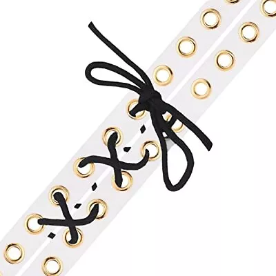 Gold Metal Eyelet Trim With Grommets - White Eyelet Grommet Tape For Sewing -... • $17.15